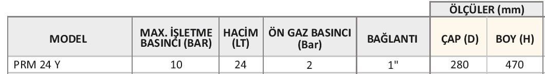 24 LT YATIK GENLEŞME TANKI