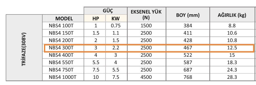 NBS4 300T / 1 HP İTALYAN COVERCO 4'' DALGIÇ MOTOR